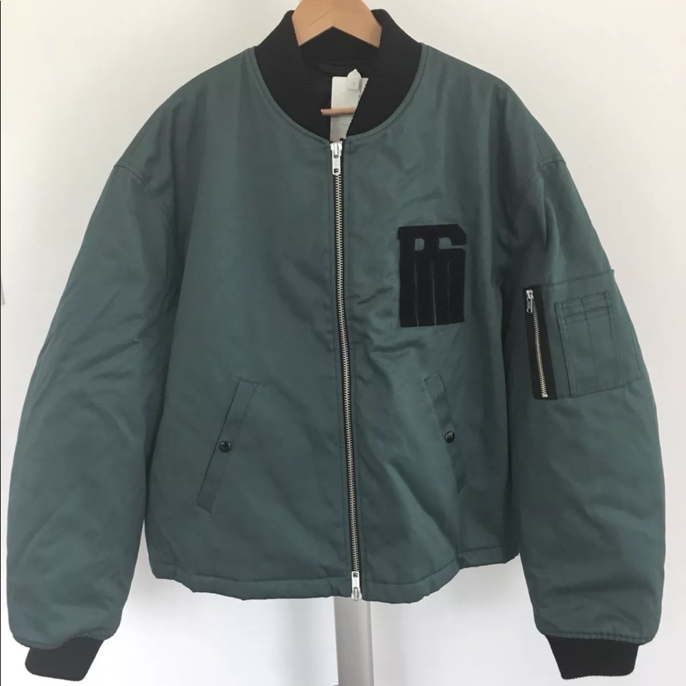 Brand New Raf Simons Petrol Green Bomber Jacket